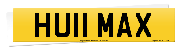 Registration number HU11 MAX